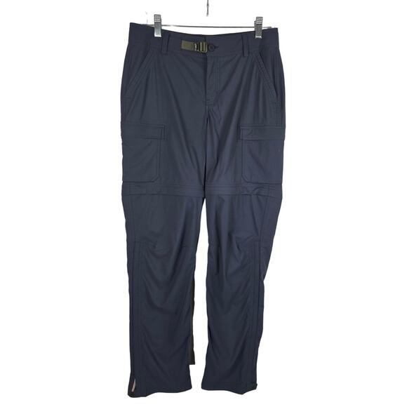 REI CO-OP Regular Fit Gray Zip To Shorts Belted Athletic Hiking Pants Women's 4 - Picture 1 of 6